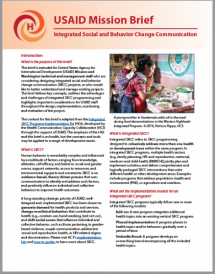 USAID Mission Brief Integrated Social and Behavior Change Communication