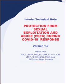 Interim Technical Note: Protection from Sexual Exploitation and Abuse (PSEA) during COVID-19 Response