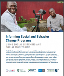 Informing Social and Behavior Change Programs using Social Listening and Social Monitoring