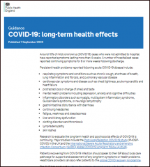 COVID-19: Long Term Health Effects