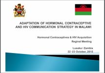 Adaptation of Hormonal Contraceptive and HIV Communication Strategy in Malawi