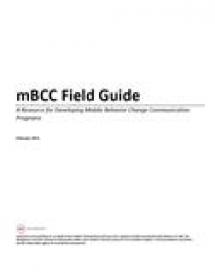 mBCC Field Guide: A Resource for Developing Mobile Behavior Change Communication Programs