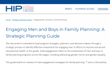 Engaging Men and Boys in Family Planning: A Strategic Planning Guide