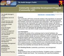 Community Leadership Development Program (Community LDP)