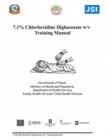 7.1% Chlorhexidine Digluconate w/v Training Manual [Nepal]
