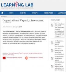 Organizational Capacity Assessment & Facilitator’s Guides