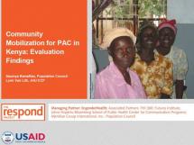 Community Mobilization for PAC in Kenya: Evaluation Findings