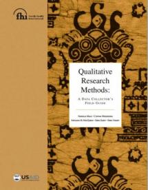 Qualitative Research Methods:A Data Collector’s Field Guide