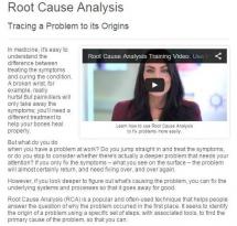 Root Cause Analysis Tracing a Problem to its Origins