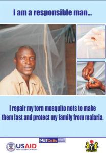 I Am a Responsible Man. I Repair My Torn Mosquito Nets to Make Them Last and Protect my Family from Malaria