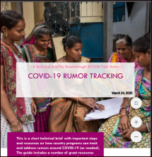 Technical Brief: COVID-19 Rumor Tracking Guidance for Field Teams