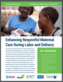 Applying Behavioral Economics to Improve Women’s Experience with Maternal Care in Zambia
