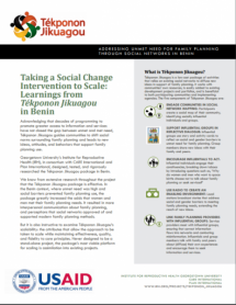 Taking a Social Change Intervention to Scale: Learnings from Tékponon Jikuagou in Benin