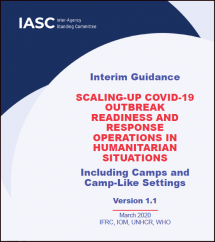 Scaling up COVID 19 Outbreak Readiness and Response Operations in Humanitarian Situations