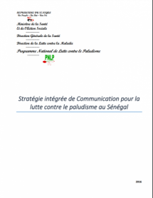 Senegal Malaria Communication Strategy 2016-2020
