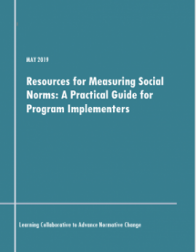 Resources for Measuring Social Norms: A Practical Guide for Program Implementers