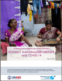 Technical Brief: Socially Marginalized Groups and COVID-19