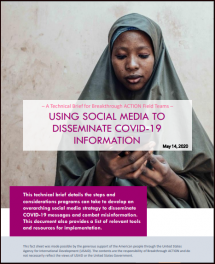 Technical Brief: Using Social Media to Disseminate COVID-19 Information