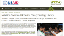 Nutrition Social and Behavior Change Strategy Library