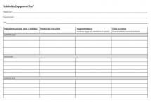 Template for Stakeholder Engagement Plan