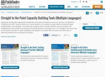 Straight to the Point Capacity Building Tools