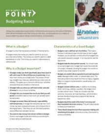 Straight to the Point Budgeting Basics