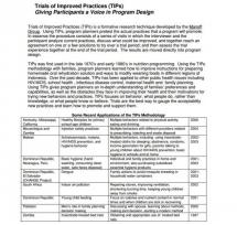 Trials of Improved Practices (TIPs): Giving Participants a Voice in Program Design