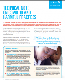 Technical Note on COVID-19 and Harmful Practices