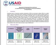 Approaches for Expanding Choice and Access to Long-Acting Reversible Contraceptives and Permanent Methods of Family Planning