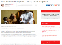 What is the World Doing about COVID-19 Vaccine Acceptance?