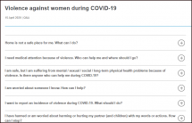 Questions and Answers about Violence against Women and COVID-19