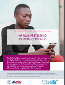 Technical Brief: Virtual Pretesting during COVID-19