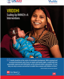 VRIDDHI Scaling Up RMNCH+A Interventions