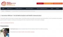 Social Media Analysis and Health Communication