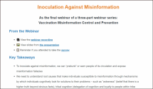 Inoculation Against Misinformation