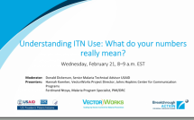 Understanding ITN Use: What do your Numbers Really Mean? – Webinar