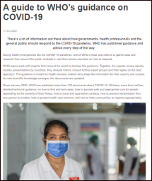 A Guide to WHO’s Guidance on COVID-19