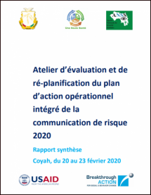 Atelier d’évaluation et de ré-planification du plan d’action opérationnel intégré de la communication de risque 2020