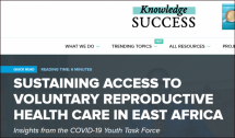 Sustaining Access to Voluntary Reproductive Health Care in East Africa: Insights from the COVID-19 Task Force