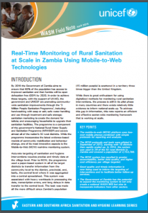 Real-Time Monitoring of Rural Sanitation at Scale in Zambia Using Mobile-to-Web Technologies